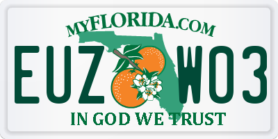 FL license plate EUZW03