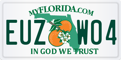 FL license plate EUZW04