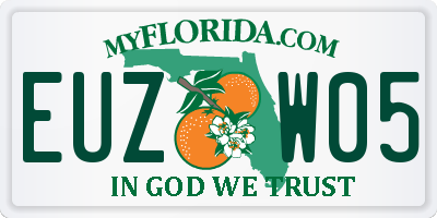 FL license plate EUZW05