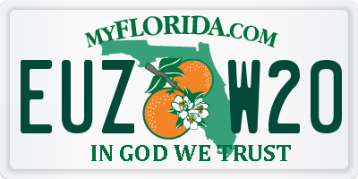 FL license plate EUZW20