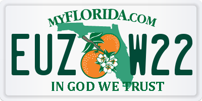 FL license plate EUZW22