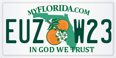 FL license plate EUZW23