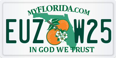 FL license plate EUZW25
