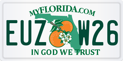 FL license plate EUZW26