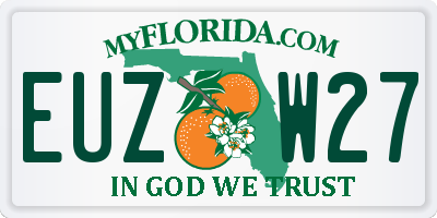 FL license plate EUZW27