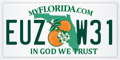 FL license plate EUZW31