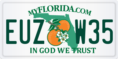 FL license plate EUZW35