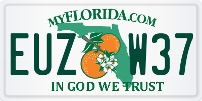 FL license plate EUZW37