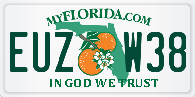 FL license plate EUZW38