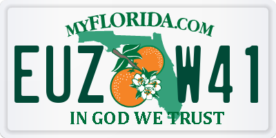 FL license plate EUZW41