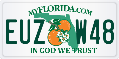 FL license plate EUZW48