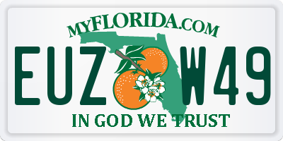 FL license plate EUZW49