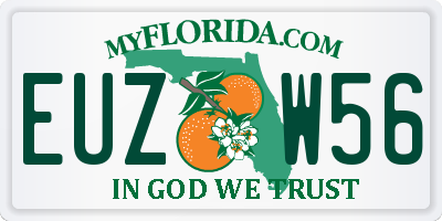 FL license plate EUZW56