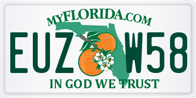 FL license plate EUZW58