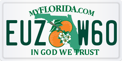 FL license plate EUZW60