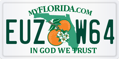 FL license plate EUZW64