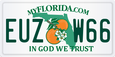 FL license plate EUZW66