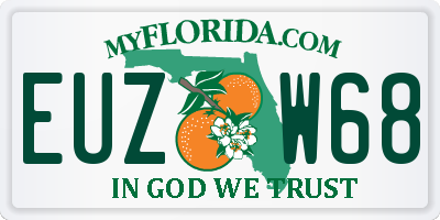 FL license plate EUZW68