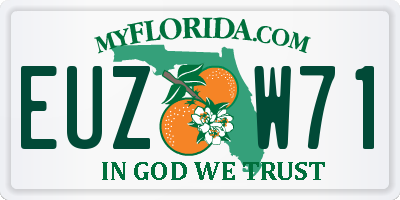 FL license plate EUZW71
