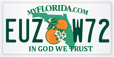 FL license plate EUZW72