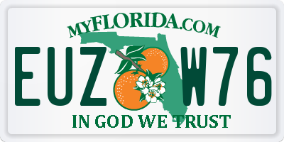 FL license plate EUZW76