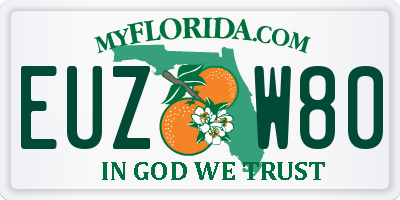 FL license plate EUZW80