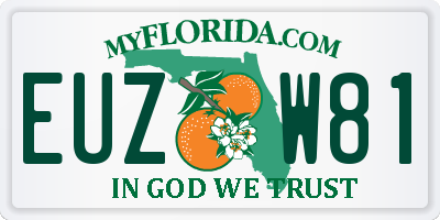 FL license plate EUZW81