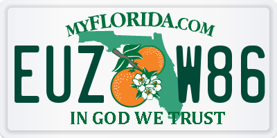FL license plate EUZW86