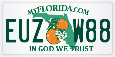 FL license plate EUZW88