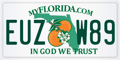 FL license plate EUZW89