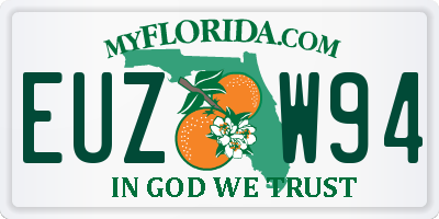 FL license plate EUZW94