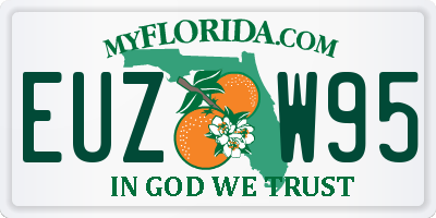 FL license plate EUZW95