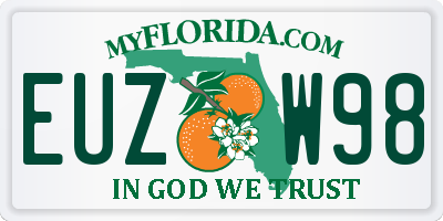 FL license plate EUZW98