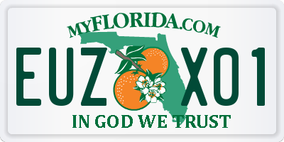 FL license plate EUZX01