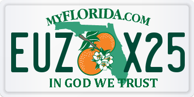 FL license plate EUZX25