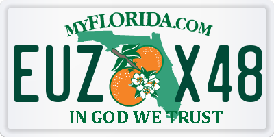 FL license plate EUZX48