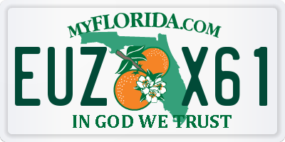 FL license plate EUZX61