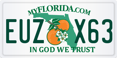 FL license plate EUZX63