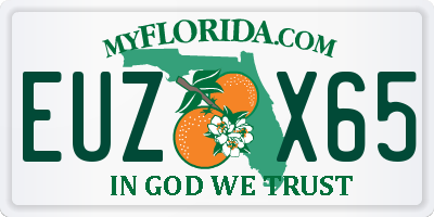 FL license plate EUZX65