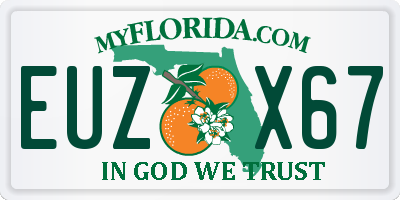 FL license plate EUZX67