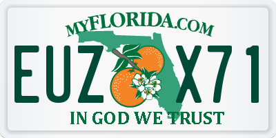 FL license plate EUZX71