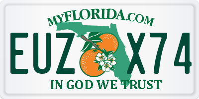 FL license plate EUZX74
