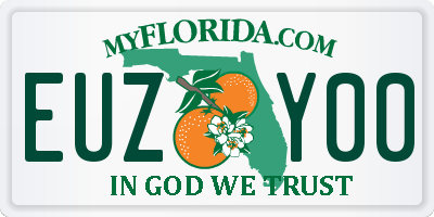 FL license plate EUZY00