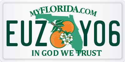 FL license plate EUZY06