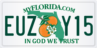 FL license plate EUZY15