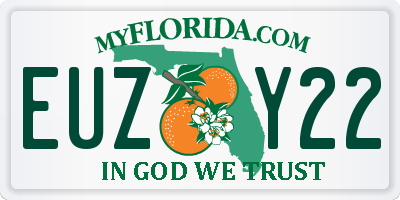 FL license plate EUZY22