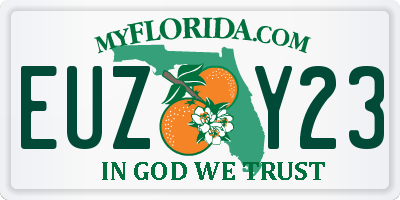FL license plate EUZY23