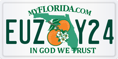 FL license plate EUZY24