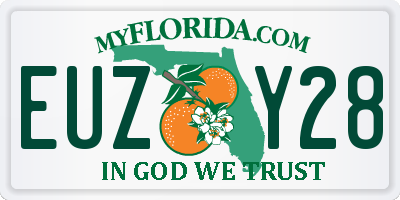 FL license plate EUZY28