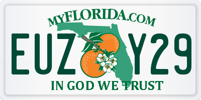 FL license plate EUZY29